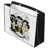 Abschluss Shih Tzu Dogs Große Geschenktüte (Rückseite Schrägansicht)