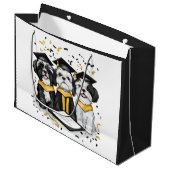 Abschluss Shih Tzu Dogs Große Geschenktüte (Vorderseite Schrägansicht)