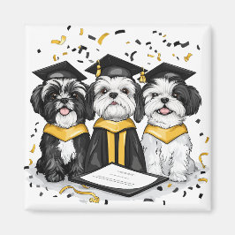 Abschluss Shih Tzu Dogs Magnet