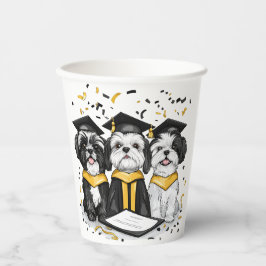 Abschluss Shih Tzu Dogs Pappbecher