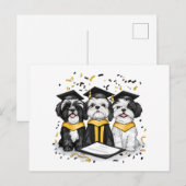 Abschluss Shih Tzu Dogs Postkarte (Vorne/Hinten)