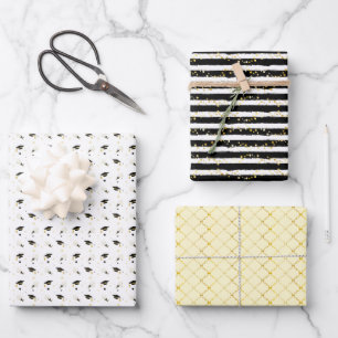 Abschluss Shine Trio 3 Geschenkpapier Set