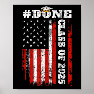 Abschluss Shirt Design_ Fertig Cl von 2025 mit US  Poster
