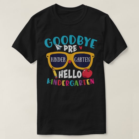 Abschluss Shirt Goodbye PreK Hello Kindergarten S (Design vorne)