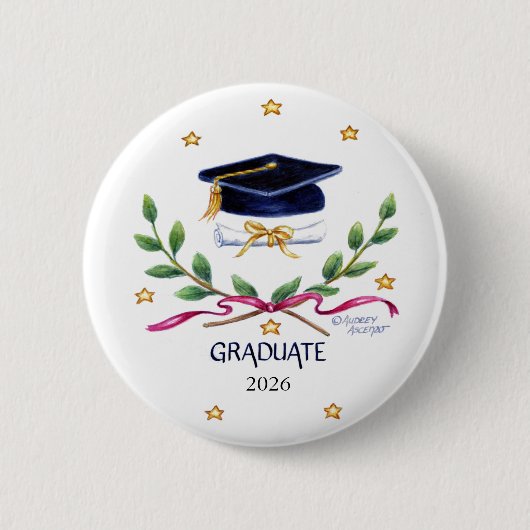 Abschluss-Sieg-Button Klasse 2026 Button (Vorderseite)