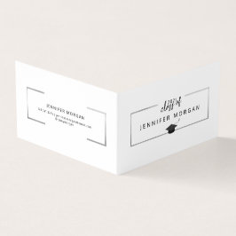 Abschluss Silber Elegante Namenskarte Visitenkarten