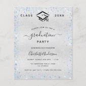 Abschluss silber-hellblau-Haushaltseinladung (Vorderseite)