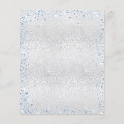 Abschluss silber-hellblau-Haushaltseinladung Flyer (Hinten)