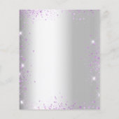 Abschluss Silber-Lavendel-Haushaltseinladung Flyer (Hinten)