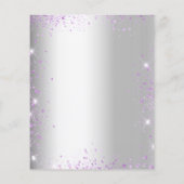 Abschluss silber violett lila Haushaltseinladung Flyer (Hinten)