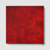 Abschluss Silberfolie auf rotem Leder Gästebuch (Rückseite)