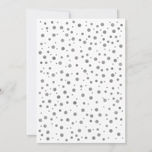 Abschluss - Silberweiß Einladung (Rückseite)