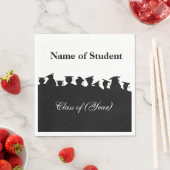 Abschluss-Silhouetten oder Wiedersehen Custom Napk Serviette (Beispiel)