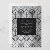 Abschluss Silver Art Deco Schwarz Ankündigung (Rückseite)