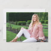 Abschluss Silver Glitzer Confetti Black Einladung (Rückseite)