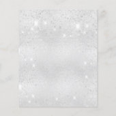 Abschluss Silver Glitzer Moderne Einladung Flyer (Hinten)