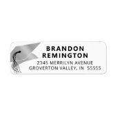 Abschluss Silver Mortarboard Black (Vorne)