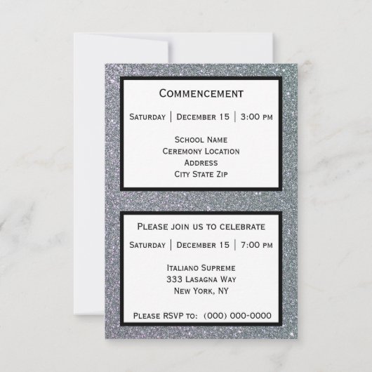 Abschluss Silver Sparkle Black Ankündigung (Rückseite)