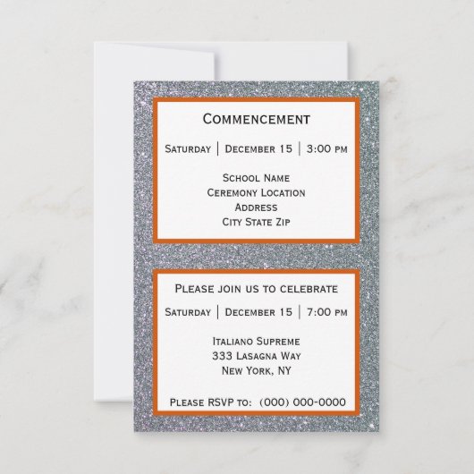 Abschluss Silver Sparkle Orange Ankündigung (Rückseite)