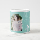 Abschluss Simple Foliage Foto Aqua Jumbo-Tasse (Vorderseite)