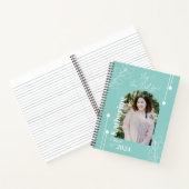 Abschluss Simple Foliage Foto Aqua Notizblock (Innenseite)