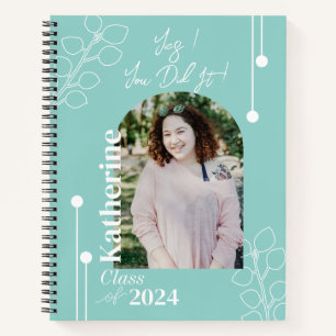 Abschluss Simple Foliage Foto Aqua Notizblock