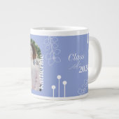 Abschluss Simple Foliage Foto Lavendel Jumbo-Tasse (Vorderseite Rechts)