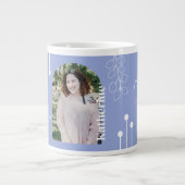 Abschluss Simple Foliage Foto Lavendel Jumbo-Tasse (Vorderseite)