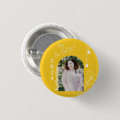 Abschluss Simple Foliage Foto Mustard Button (Vorne & Hinten)