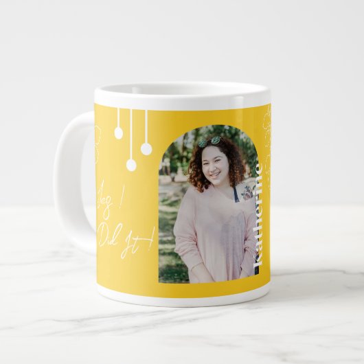 Abschluss Simple Foliage Foto Mustard Jumbo-Tasse (Vorderseite Links)