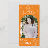 Abschluss Simple Foliage Foto Orange (Vorne/Hinten)