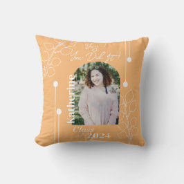 Abschluss Simple Foliage Foto Orange Kissen