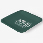 Abschluss Simple Modern Minimalistisch Dark Green Pappteller (Gewinkelt)