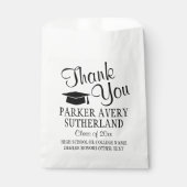 Abschluss Simple Vielen Dank, dass Sie Schwarz und Geschenktütchen (Vorderseite)