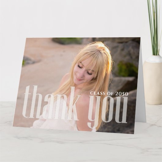 Abschluss Simple Vielen Dank Minimalistisch zwei Karte (Vorderseite)