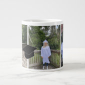 Abschluss-Skript-Foto-Cap-Collage Jumbo-Tasse (Vorderseite)