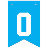 Abschluss "Sky Blue and White School Colors" Wimpelkette (Dritte Fahne)