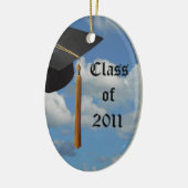 Abschluss Sky Personalisierte Weihnachtsfeier Keramik Ornament (Links)