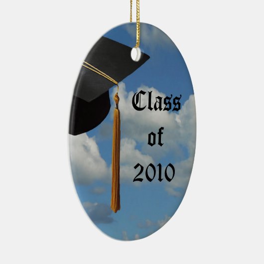 Abschluss Sky Personalisierte Weihnachtsfeier Keramikornament (Rechts)