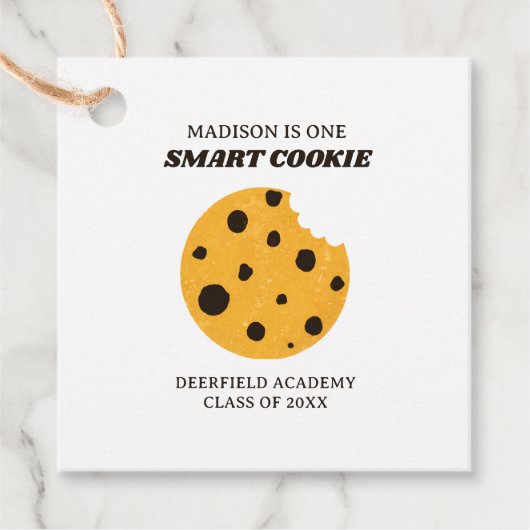 Abschluss Smart Cookie mit individuellem Namen Geschenkanhänger (Vorderseite)