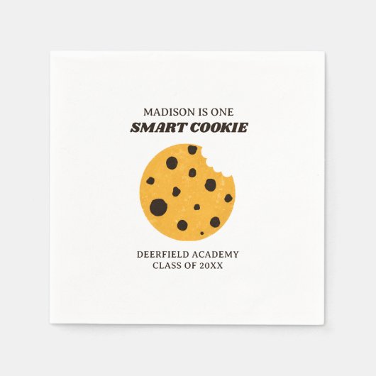 Abschluss Smart Cookie mit individuellem Namen Serviette (Vorderseite)