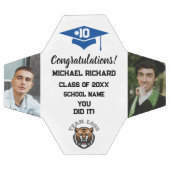 Abschluss Soccer Benutzerdefiniertes Foto und Name Fußball (Flach)