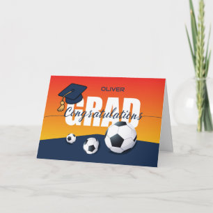 Abschluss Soccer Herzlichen Glückwunsch Athlete Gr Karte