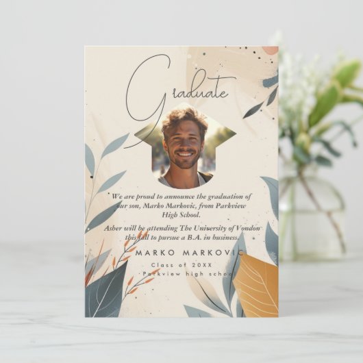 Abschluss Son Ankündigung (Stehend Vorderseite)