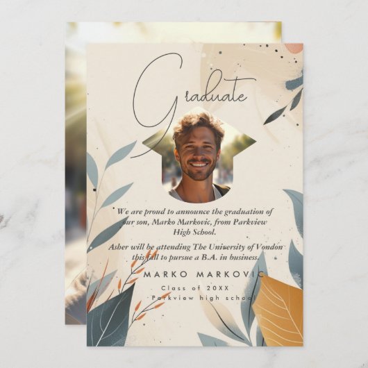 Abschluss Son Ankündigung (Vorne/Hinten)