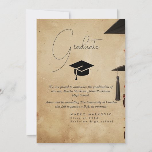 Abschluss Son I Cap Ankündigung (Vorderseite)