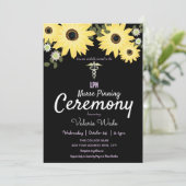 Abschluss Sonnenblume Einladung (Stehend Vorderseite)