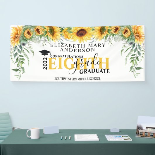 Abschluss Sonnenblume Mittelschule Banner (Messe)