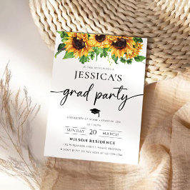 Abschluss Sonnenblumen Einladung