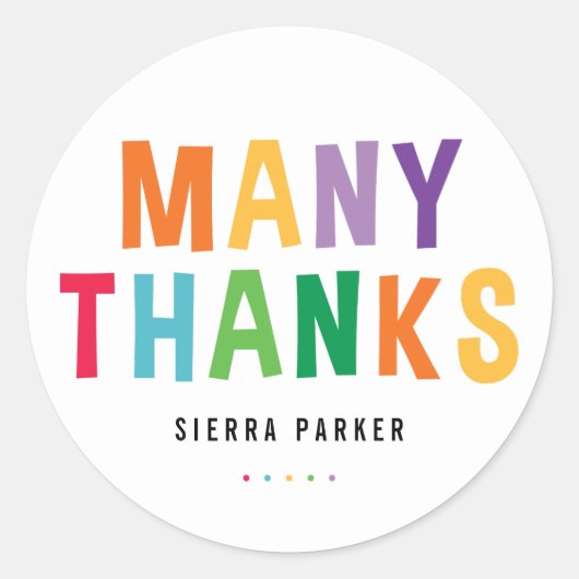 Abschluss "Spaß ausgeschrieben" Danke Stickers (Vorderseite)